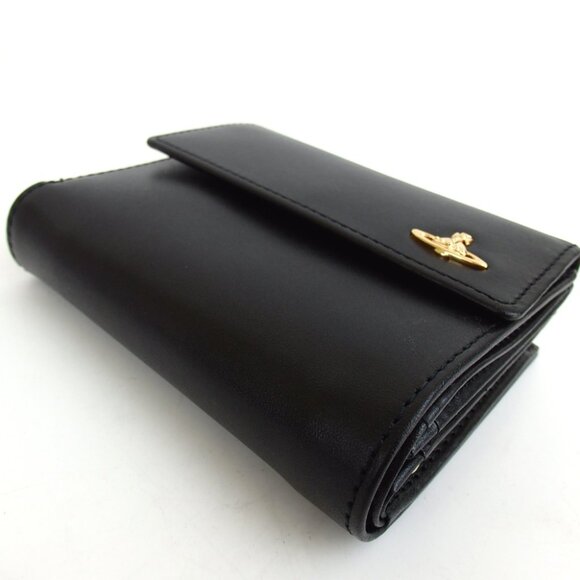 Authentic Vivienne Westwood VINTAGE WATER ORB Tri-fold wallet leather [Used] - Picture 5 of 12